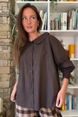 Paloma Tela Peter Pan Blouse Coffee Bean